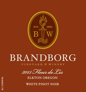 Oregon Brandborg Fleur de Lis White Pinot Noir 2015